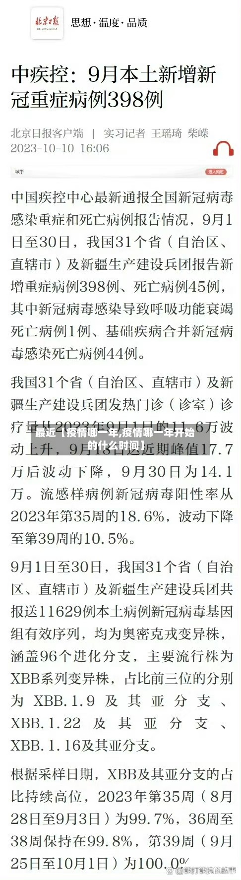 最近【疫情哪一年,疫情哪一年开始的什么时间】