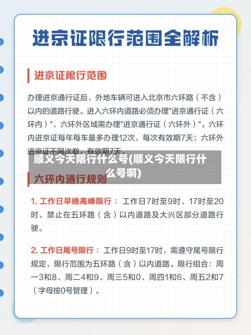顺义今天限行什么号(顺义今天限行什么号啊)-第2张图片