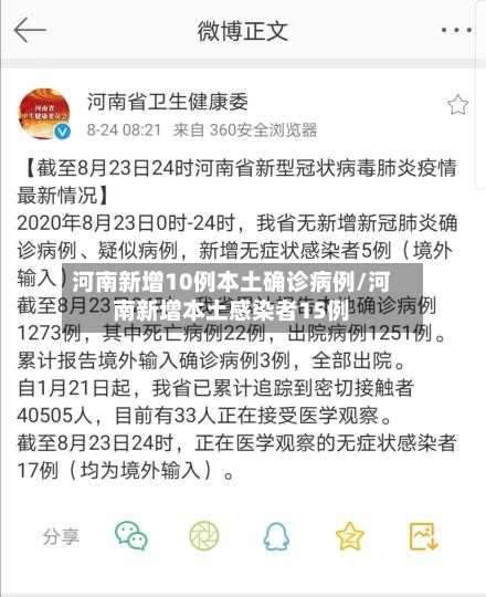 河南新增10例本土确诊病例/河南新增本土感染者15例-第2张图片